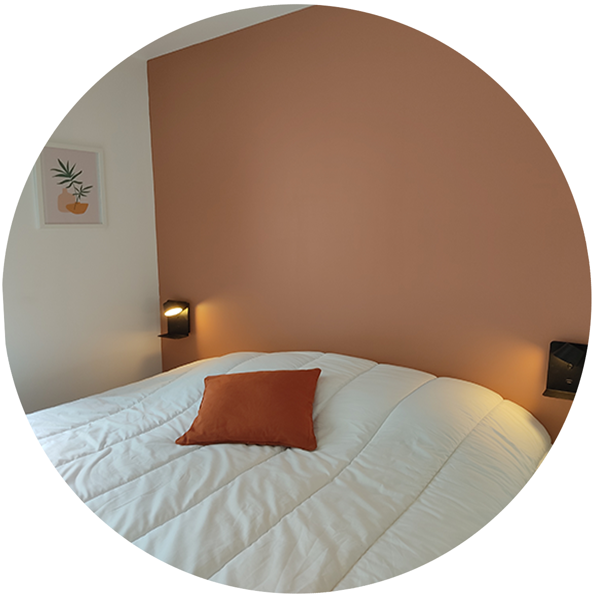 Image arrondie chambre double pins