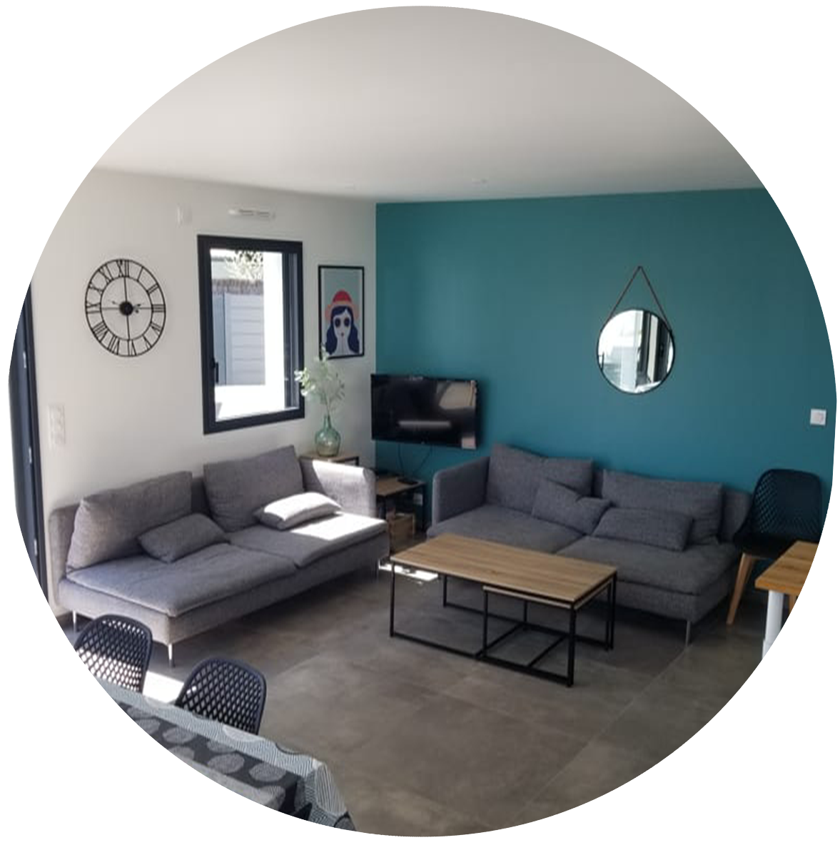 Image arrondie salon rive